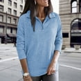thumbnail image 6 of Quarter Zip Sweaters for Women Knit Long Sleeve Pullover Sweater Business Casual Fall Outfits, 6 of 8