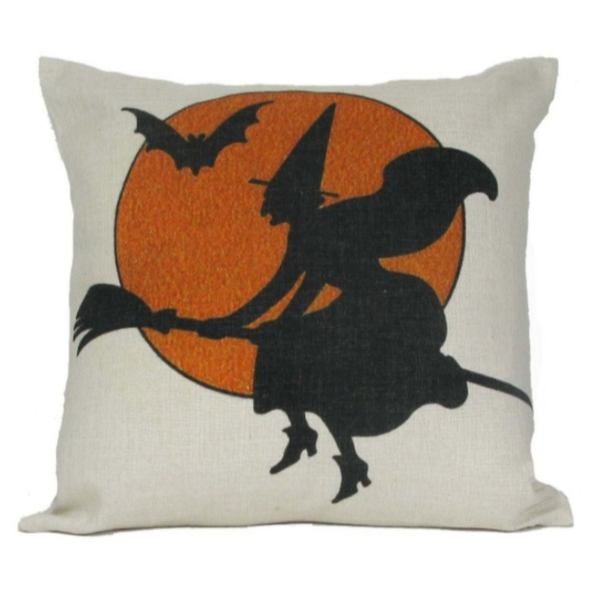 16x16 Witch Spell Funny Halloween Throw Pillow Multicolor
