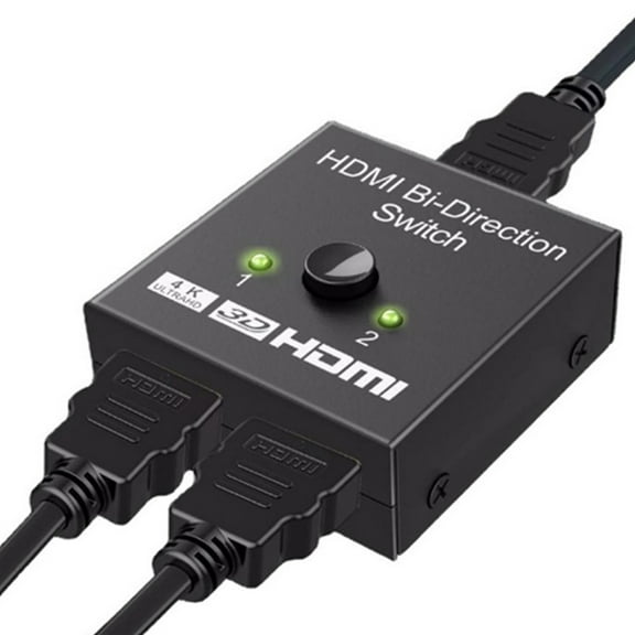 Hdmi Switch For Ps5, 2 Port Hdmi Bi-direction Manual Switcher 2 X 1/1 X 2 Ab Switch Splitter 4K 60Hz With Led Indicator Light