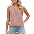 thumbnail image 2 of Soki Women's Tank Tops Loose Round Neck Ruched Sleeveless Tops Casual Basic Vest Shirts, 2 of 5