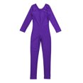 thumbnail image 4 of vastwit Kids Girls Long Sleeves Ballet Dance Leotard Bodysuit Full Body Gymnastic Athletic Unitard Dancewear Purple 11-12, 4 of 7