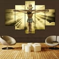 thumbnail image 3 of TISHIRON 5PCS Framed Jesus Canvas Wall Art Set,60"x32" Jesus Crucified on the Cross Canvas Prints for Living Room, Bedroom, Office Home Wall Decor, 3 of 7