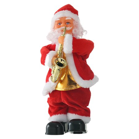 BINGLI Animated Santa Claus Toy, Christmas Funny Santa Dancing and Singing Electric Santa Claus Doll, Holiday Interactive Moving Figure Festive Musical Ornament Xmas Funny Decoration