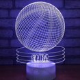 thumbnail image 2 of Basketball 3D Optical Illusion Acrylic Night Light Touch Switch 7 Color Change USB LED Desk Lamp, 2 of 5