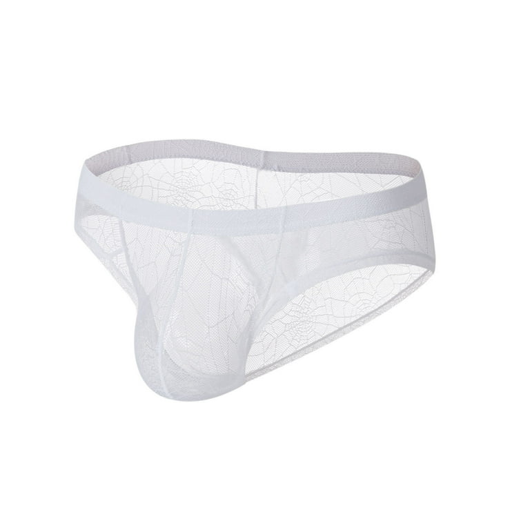 Men's White Nylon Briefs - Sexy Underwear For Men - Body Aware