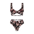 thumbnail image 4 of Daiia Butterflies1 Women's Bikini Set Two Piece Swimsuit High Waisted Bikini Adjustable Straps Bikini Perfect for Beach, Pool, and Summer Vacation-XX-Large, 4 of 9