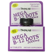 Twinlab Mega B-12 Dots 5000 mcg Tablets, 60 Ct