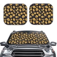 thumbnail image 6 of Lsque Royal Blue Plaid Sunflower 2 PCS Windshield Sun Shade | CarFoldable Window Covers | Car Accessories Reflect UV for Universal Cars SUV Truck | Medium, 6 of 7