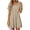 Apricot, variant on Summer Dresses for Women Crewneck Short Sleeve Midi Dress Casual Button A-Line Sundress with Pockets