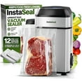 thumbnail image 1 of InstaSeal Vacuum Sealer Machine with 12 Quart Food Safe Storage Bags Upright Automatic Bag Sealing Compact Double Seal Food Saver, 1 of 12