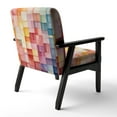 thumbnail image 5 of Designart "Hardedge Pastel Symetry I" Upholstered Abstract Accent Chair and Modern & Contemporary Arm Chair - Multiple Color & Pattern, 5 of 7