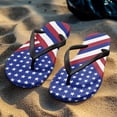 thumbnail image 4 of Uourmeti USA Flag Stripe Shower Flip Flops Women Sturdy and Cozy Toe Strap Non Slip Womens Sandals Comfortable, 4 of 7