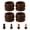 Retro Brown-3"H(Inner 2"H), variant on Furniture Risers Black 3"H(Inner 2"H) Heavy Duty Storage Lift