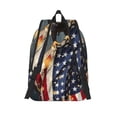 thumbnail image 2 of Lsque North American Bald Eagle1 Pattern Canvas Daypack, Durable Backpack, High-quality Versatile Backpack,Vintage Compact Backpack-Small, 2 of 6