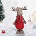 thumbnail image 6 of HCTSHG Standing Reindeer Figurine Plush Doll, Xmas Reindeer Figure for Christmas Tree Hanging Decor, Home Indoor Table Ornaments, and as Gift Toys for Kids and Friends, 6 of 7