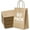 Brown, variant on Gift Bags 8.25" x5.9 x3.15 100Pcs White Kraft Paper Bag with Handles for Small Business Christmas Bulk, Wedding, Party Favor, Shopping, Lunch, Halloween Trick-or-Treat Bags