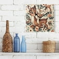 thumbnail image 3 of Deers on Flowers Wall Clock Square Silent Non Ticking Battery Operated Clock for Home Bathroom Kitchen Bedroom Living Room, 3 of 8