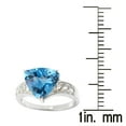 thumbnail image 2 of Sterling Silver with Natural Sky Blue Topaz and Natural White Topaz Trillion Ring, 2 of 3