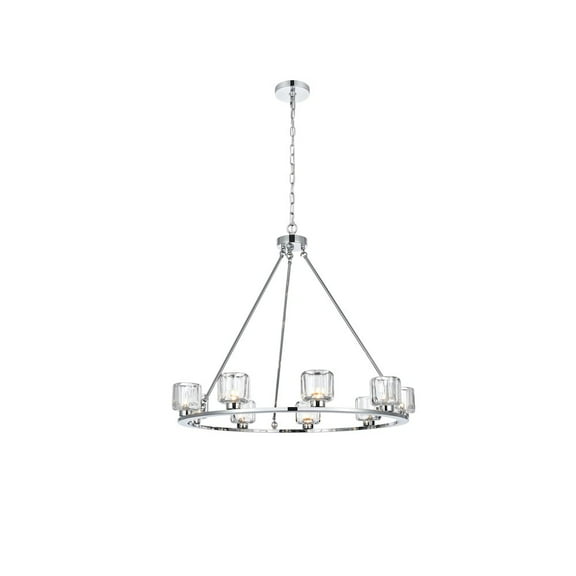 Elegant Lighting Cadence 36 Inch Chandelier In Chrome