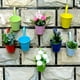 10 Paquets de Pots à Fleurs en Fer Suspendus à Balustrade Jardinière Clôture Jardinière – image 7 sur 7