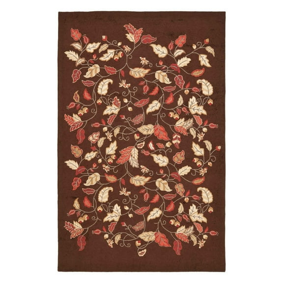 SAFAVIEH Martha Stewart Autumn Woods Floral Area Rug, Francesca Black, 2'6" x 4'3"