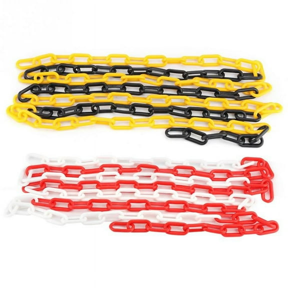 SENRISE Plastic Safety Chain Barrier Chain Protective Chain Lightweight 5m/10m Red/Black/White/Yellow