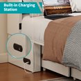 thumbnail image 3 of BALUS Queen Size Murphy Bed Queen with Storage, Folding Bed with Charging Port, White(No Mattress), 3 of 6