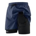 thumbnail image 2 of Bibifish Women's 2-In-1 Shorts Double Layer Unisex Couple Running Outdoor Shorts Workout Shorts, 2 of 6