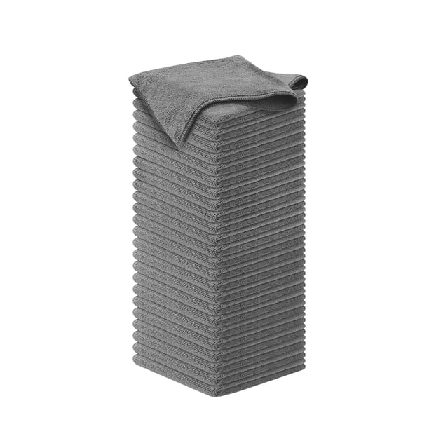 Paño de limpieza de microfibra USANOOKS, gris, 50 unidades, 30 x 30 cm