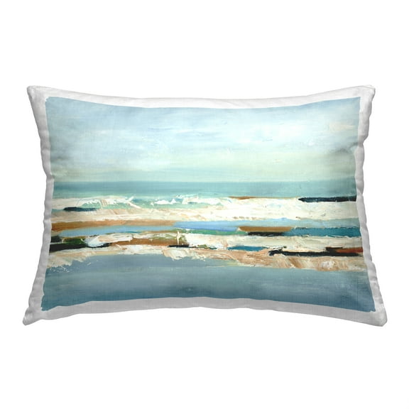 Stupell Industries Abstract Sea View Decorative Printed Throw Pillow, 14 x 20