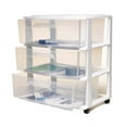thumbnail image 3 of Homz 3 Drawer Wide Cart with Casters/Wheels, set of 1, 3 of 4