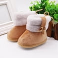 thumbnail image 3 of URMAGIC Baby Boys Girls Fleece Winter Warm Snow Boots Soft Sole Crib Shoes Booties for Newborn Infant Toddler 0-18 Months, 3 of 10