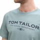 thumbnail image 3 of TOM TAILOR Camiseta para hombre - camiseta estampada, cuello redondo, corte recto, algodón Verde menta L (Large), 3 of 6