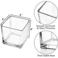 thumbnail image 2 of Glass 4" Square Vases, Set of 6, 2 of 7