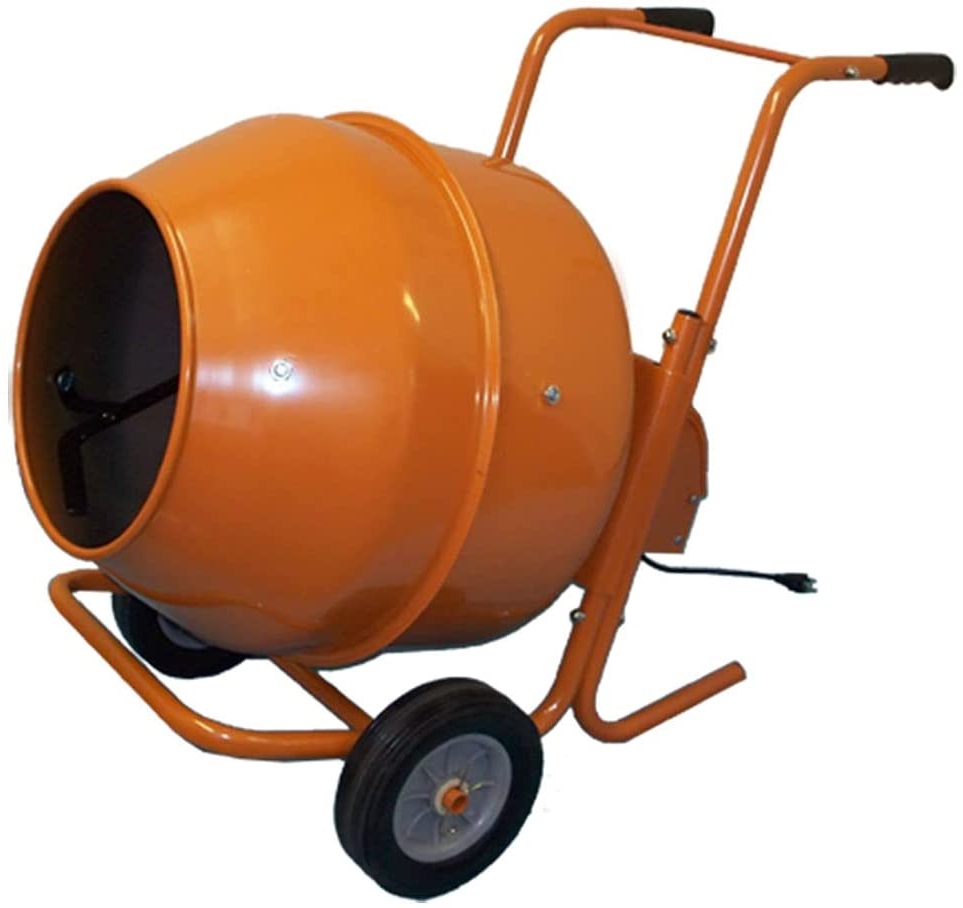 8 CU FT Wheel Barrow Portable Cement Concrete Mixer