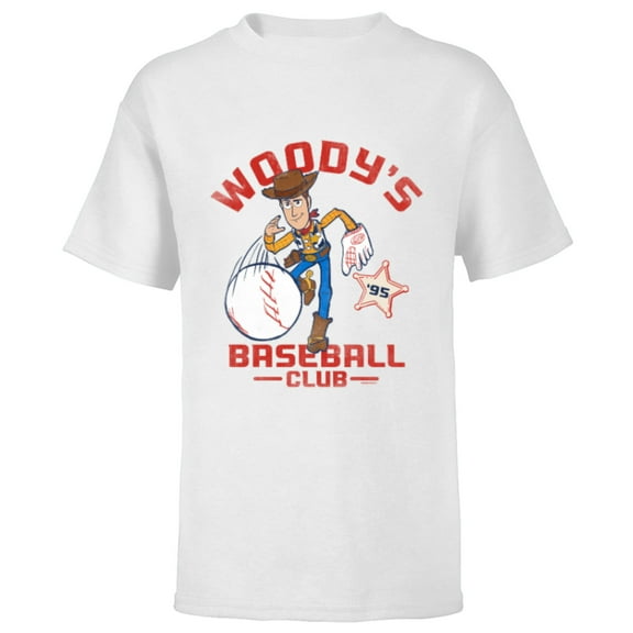 Disney and Pixar’s Toy Story Woody’s Baseball Club 95 Sports - Short Sleeve T-Shirt for Kids - Customized-White