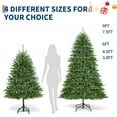 thumbnail image 2 of Senfot 6FT Prelit Artificial Christmas Tree with 450 Lights, Foldable Stand, On/Off Foot Pedal, Easy Assembly, Christmas Holiday Decoration for Home, Party, Office, Green, 2 of 8