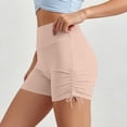 thumbnail image 3 of ShomPort Women's Yoga Shorts Stretch Sport Short Comfy High Waist Ruched Side Wicking Active Shorts Workout Running, 3 of 6