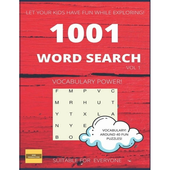 1001 Word Search 1001 Fun Word Search: Suitable to Improve Vocabulary and Have Fun!, Book 1, (Paperback)
