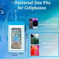 thumbnail image 4 of OAZOUF 2 Pack IPX8 PVC Waterproof Phone Pouch Bag with Fluorescent Detachable Lanyard for iPhone Android, 4 of 9