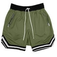 thumbnail image 2 of Yievot Mens Basketball Shorts Mesh Breathable Running Short Athletic Gym Workout Shorts with Zipper Pockets, 2 of 3