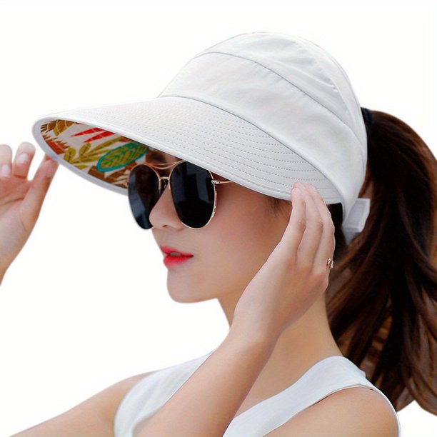 Stay Protected in Style: Women's Wide Brim Sun Protection Visor Sun Hat