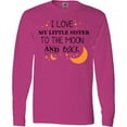 thumbnail image 3 of Inktastic I Love My Little Sister to the Moon and Back Long Sleeve T-Shirt, 3 of 5