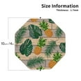 thumbnail image 3 of Balery 4 Pcs Pineapples Palm Leavesleather Coasters Set, Drink Table Cup Coasters For Living Room Kitchen Coffee Decor, 3 of 9