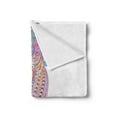 thumbnail image 2 of Jellyfish Soft Flannel Fleece Throw Blanket, Doodle Style Colorful Single Organism with Various Ornaments Abstract Details, Cozy Plush for Indoor and Outdoor Use, 50" x 60", Multicolor, by Ambesonne, 2 of 5