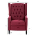 thumbnail image 7 of Recliner Chair, Manual Wingback Recliner Chair with Nailhead Trim and Birch Legs, Tufted Single Sofa for Home, Living Room, Office, Bedroom, 27.16"W-Red, 7 of 7