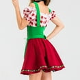 thumbnail image 6 of Odeerbi Bavarian Oktoberfest Dirndl Dress for Women Novelty Elegant Halloween Dress Girl Beer Festival Stage Dress Restaurant Work Dress Bar Maid Dress Green, 6 of 6