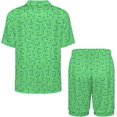 thumbnail image 3 of PRIYAL Mens Pajama Set Short Sleeve 2 PCS Sleepwear Soft Summer Button Down Loungewear Set Pj Set Casual Outfits, 3 of 9