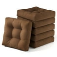thumbnail image 1 of Gymax Set of 6 21'' x 21'' Chair Seat Cushion Pads Patio Brown, 1 of 8