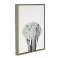 thumbnail image 2 of Kate and Laurel Sylvie Elephant Black and White Portrait Framed Canvas Wall Art by Simon Te Tai, 18x24 Gray, 2 of 6